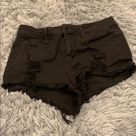 Black Jean Shorts - Picture 2 of 5